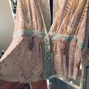 Super cute free people printed tank top
